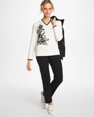 Zenergy® Double-Knit Applique Top Ecru - Chico's