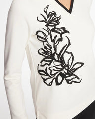 Zenergy® Double-Knit Applique Top Ecru - Chico's