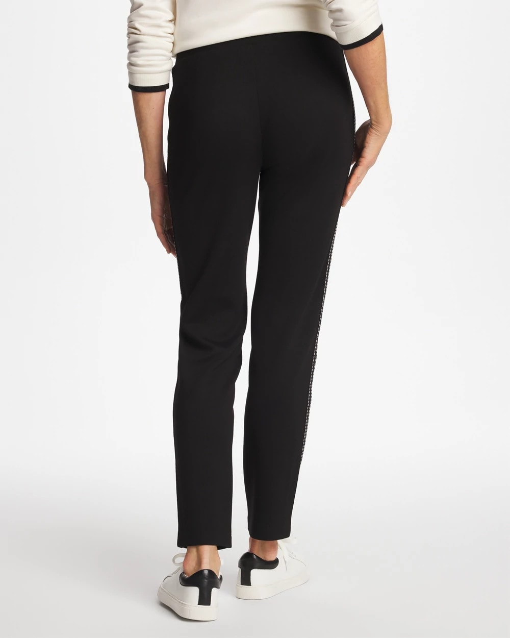 Zenergy® Double-Knit Pick Stitch Ankle Pants Black - Chico's