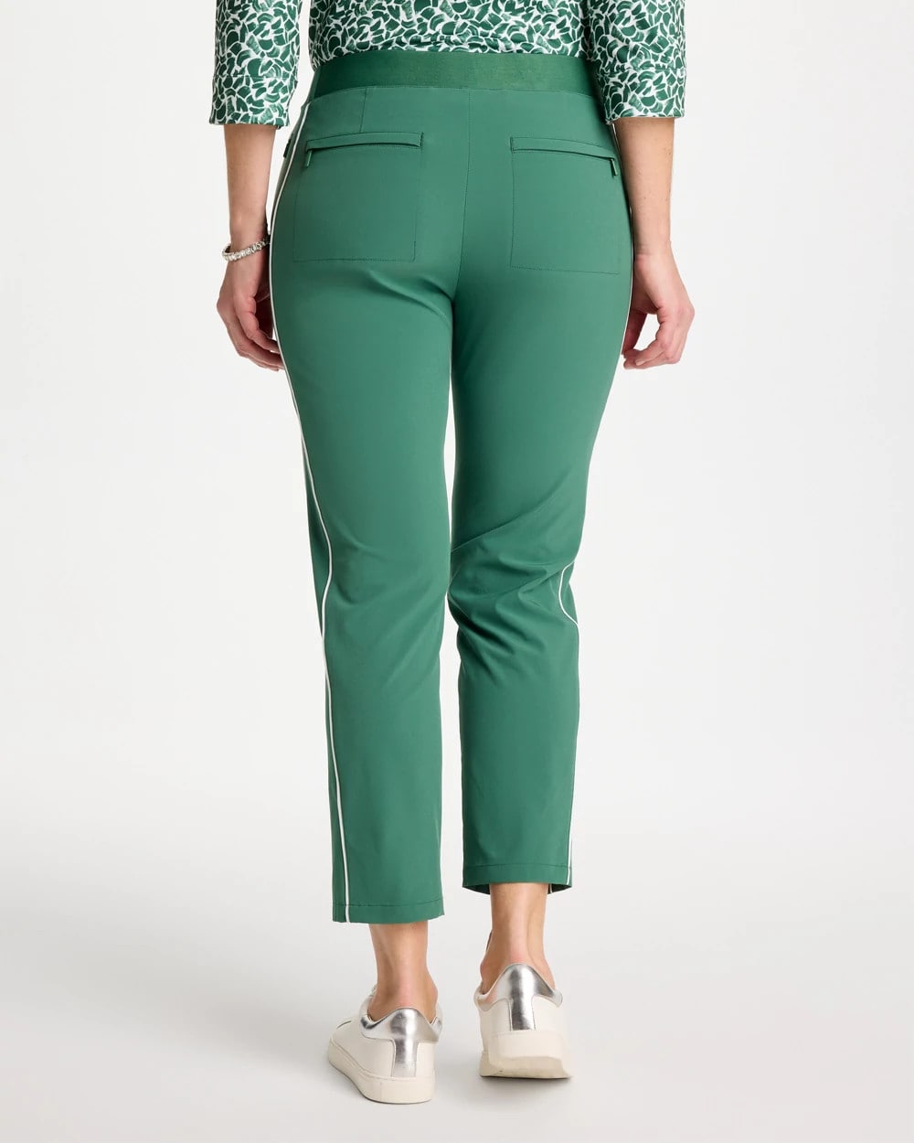 Zenergy® UPF Side Piping Ankle Pants Water Lily Green - Chico's