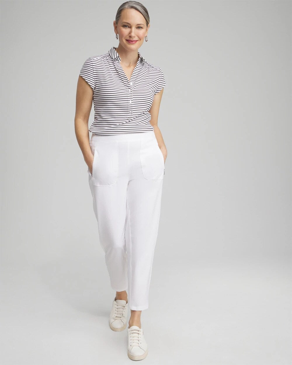 Zenergy® UPF Ribbed Side Ankle Pants Alabaster - Chico's