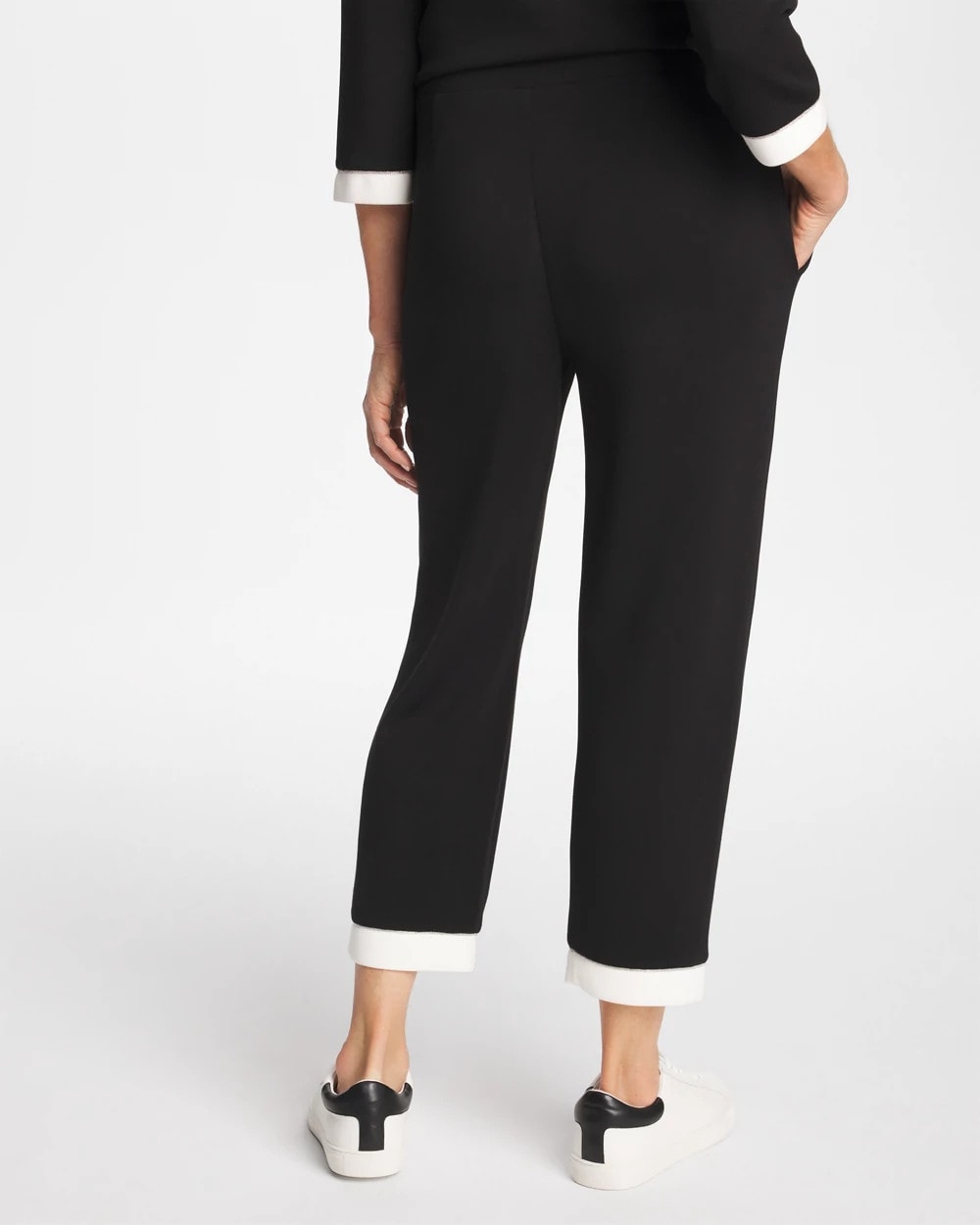 Zenergy® Soft Caviar Bead Contrast Pants Black - Chico's