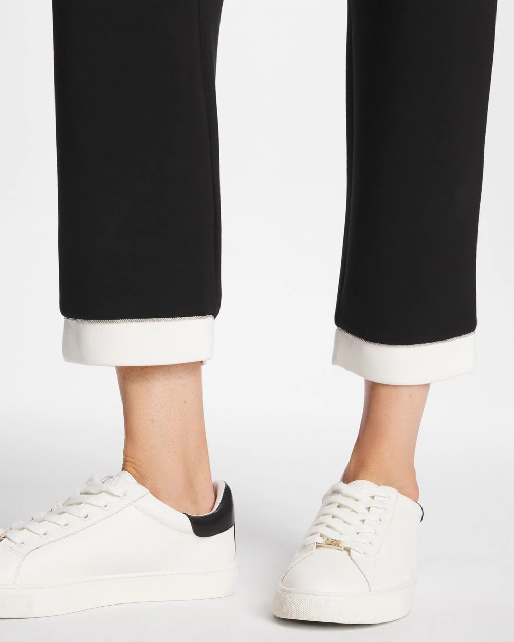 Zenergy® Soft Caviar Bead Contrast Pants Black - Chico's