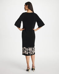 Travelers™ Border Kimono Sleeve Dress Travelers Black - Chico's