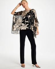 Travelers™ Burnout Floral Chiffon Top Travelers Black - Chico's