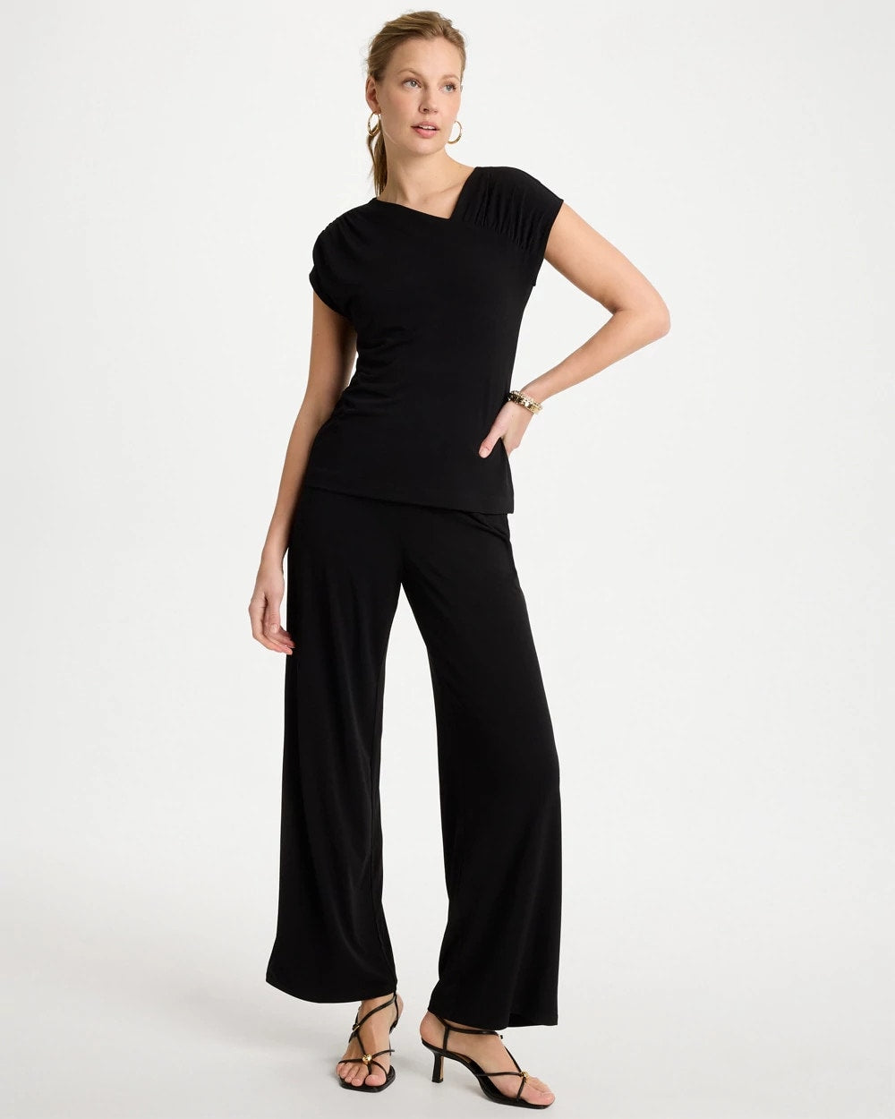 Travelers™ Knit Asymmetrical Top Black - Chico's