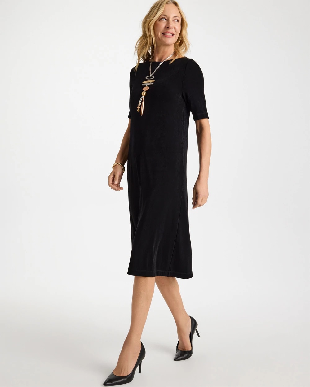 Travelers™ Elbow Sleeve Dress Travelers Black - Chico's