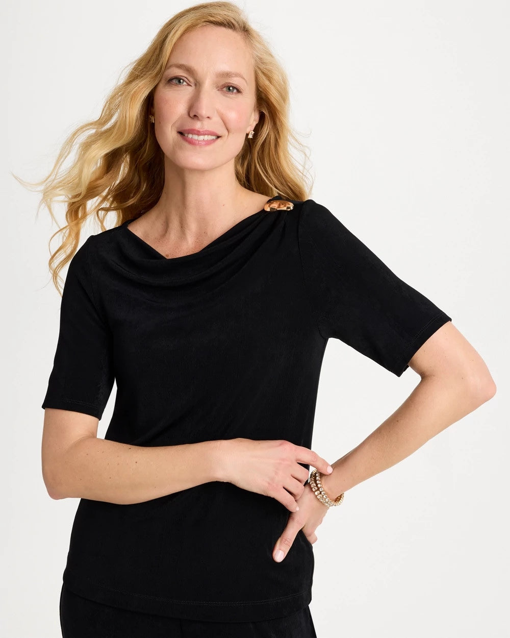 Travelers™ Jewelry Detail Top Travelers Black - Chico's