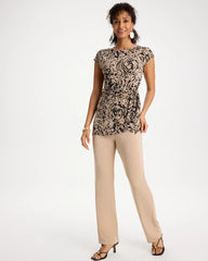Travelers™ Side-Tie Spotted Print Top New Sonora Sand - Chico's