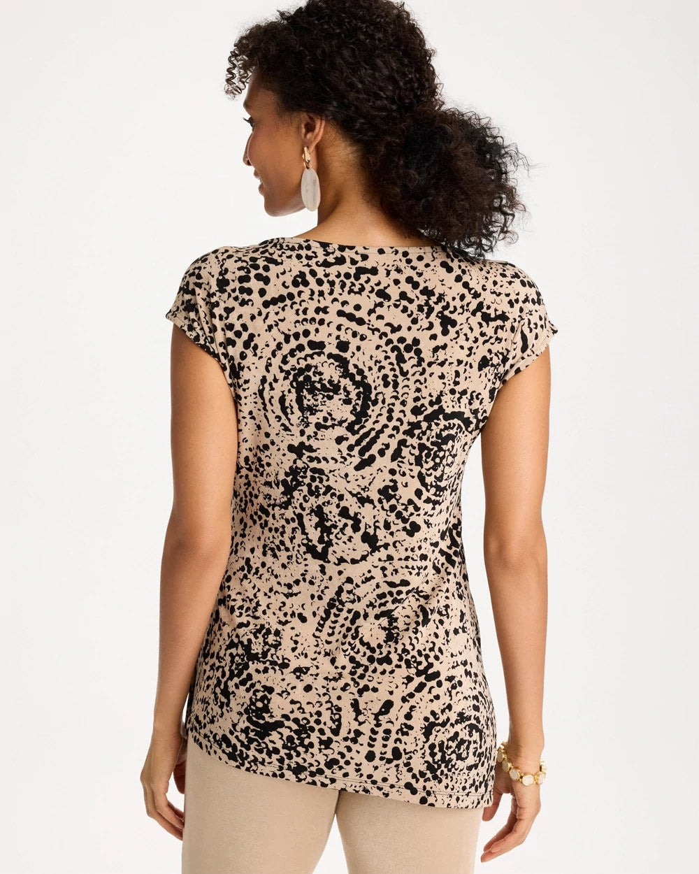 Travelers™ Side-Tie Spotted Print Top New Sonora Sand - Chico's