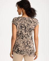 Travelers™ Side-Tie Spotted Print Top New Sonora Sand - Chico's