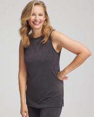 Travelers™ Classic Side-Slit Tank Serene Gray - Chico's
