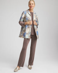 Travelers™ Collection Watercolor Jacquard Jacket Walnut - Chico's