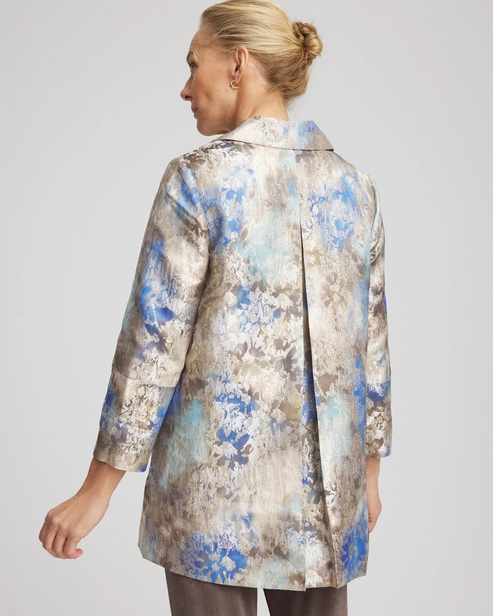 Travelers™ Collection Watercolor Jacquard Jacket Walnut - Chico's