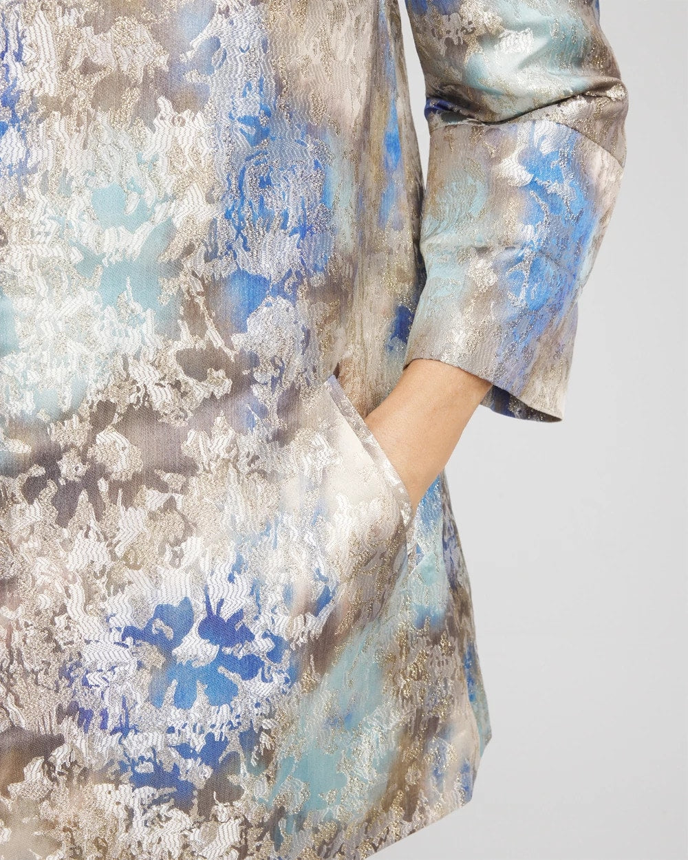 Travelers™ Collection Watercolor Jacquard Jacket Walnut - Chico's