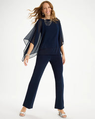 Travelers™ Chiffon Layered Top Travelers India Ink - Chico's