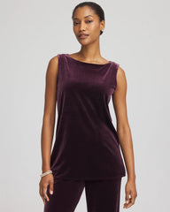 Travelers™ Velvet Side-Slit Tank Night Bloom - Chico's