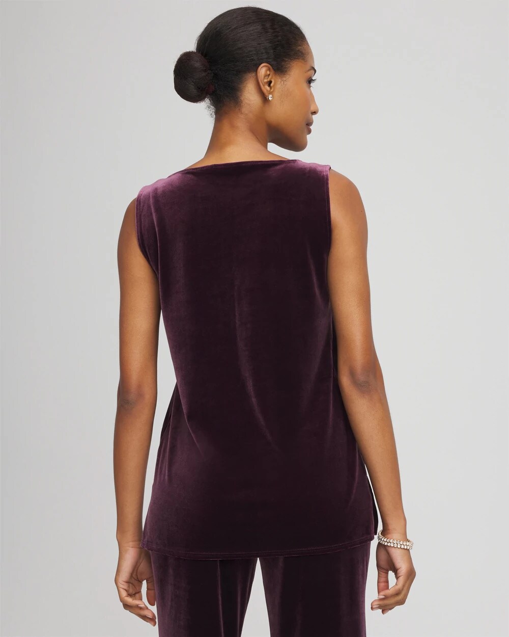 Travelers™ Velvet Side-Slit Tank Night Bloom - Chico's