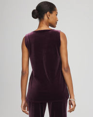 Travelers™ Velvet Side-Slit Tank Night Bloom - Chico's