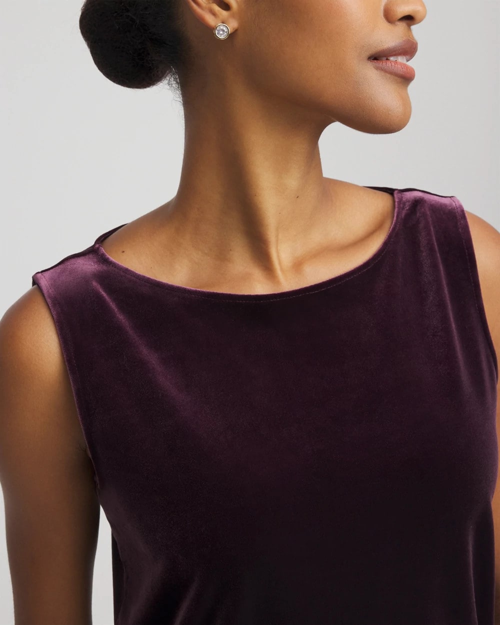 Travelers™ Velvet Side-Slit Tank Night Bloom - Chico's