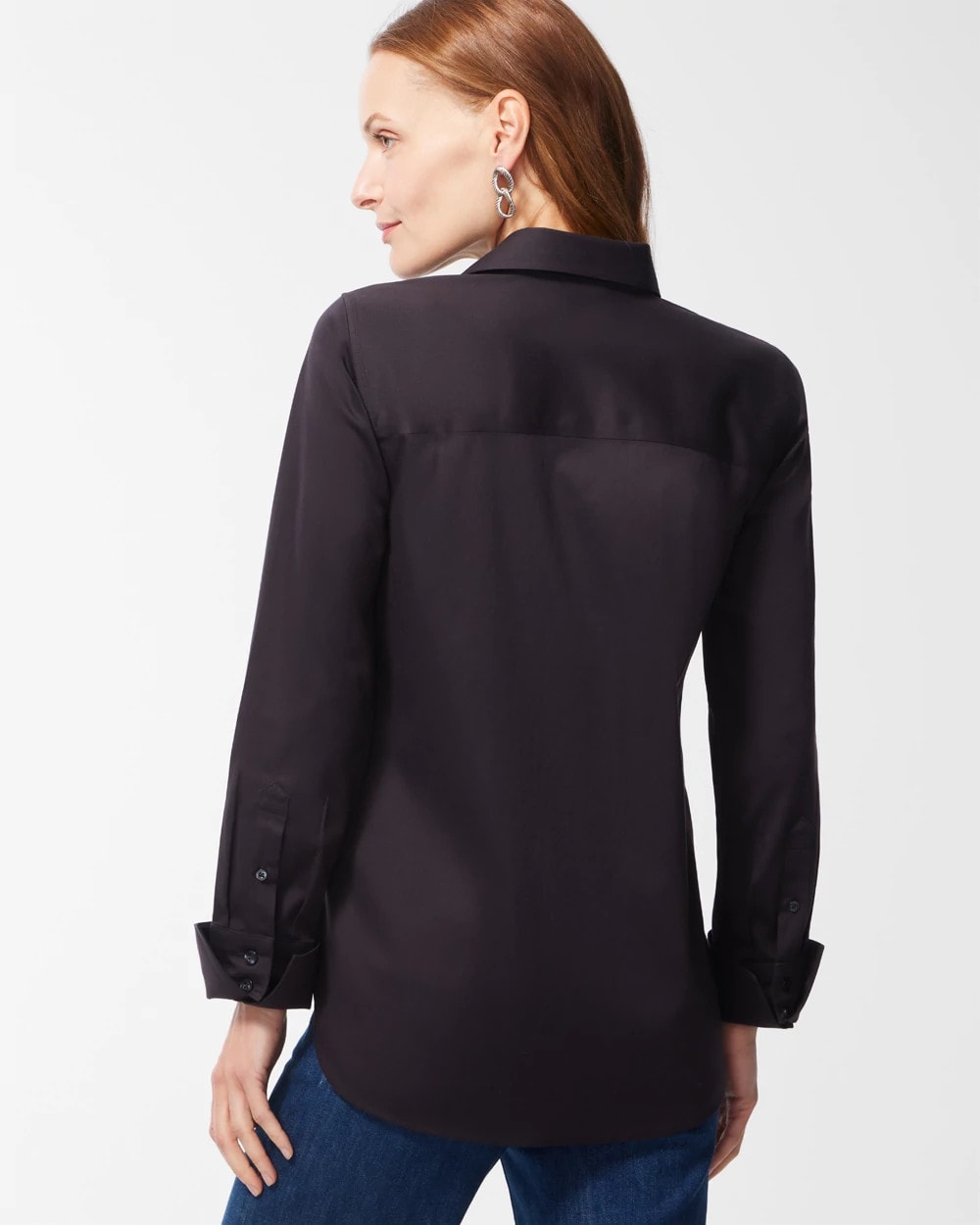 No-Iron™ Stretch Shirt Black - Chico's