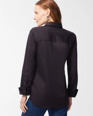 No-Iron™ Stretch Shirt Black - Chico's
