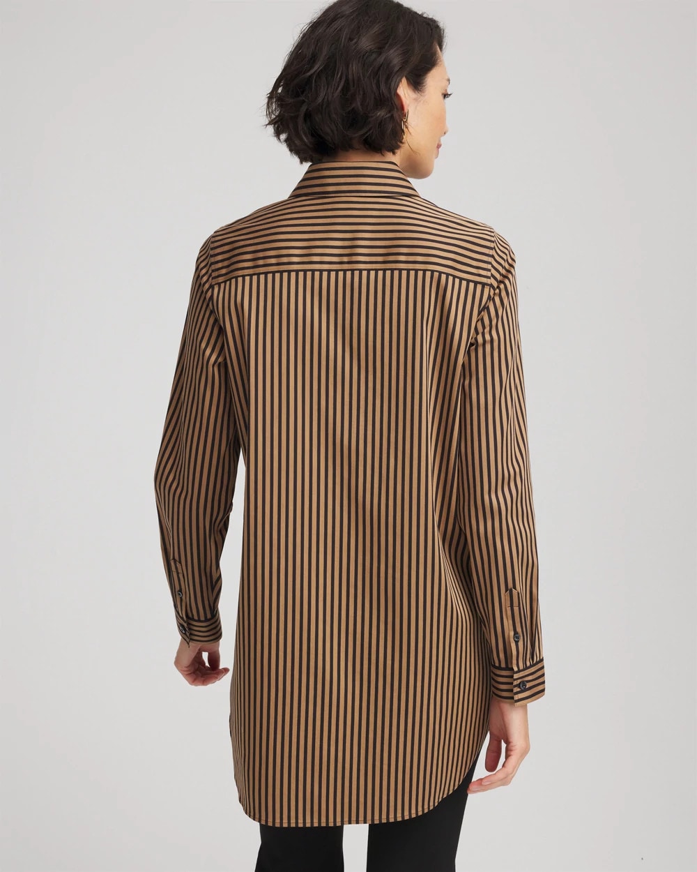 No Iron™ Slimming Imperial Stripe Tunic Black - Chico's