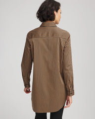 No Iron™ Slimming Imperial Stripe Tunic Black - Chico's