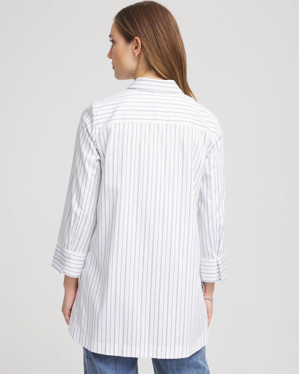 No Iron™ Classic-Fit Tunic Blue Lotus - Chico's