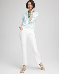 No Iron™ Sateen Bubble Print Shirt Seaspray - Chico's