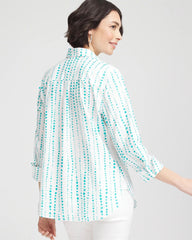 No Iron™ Sateen Bubble Print Shirt Seaspray - Chico's