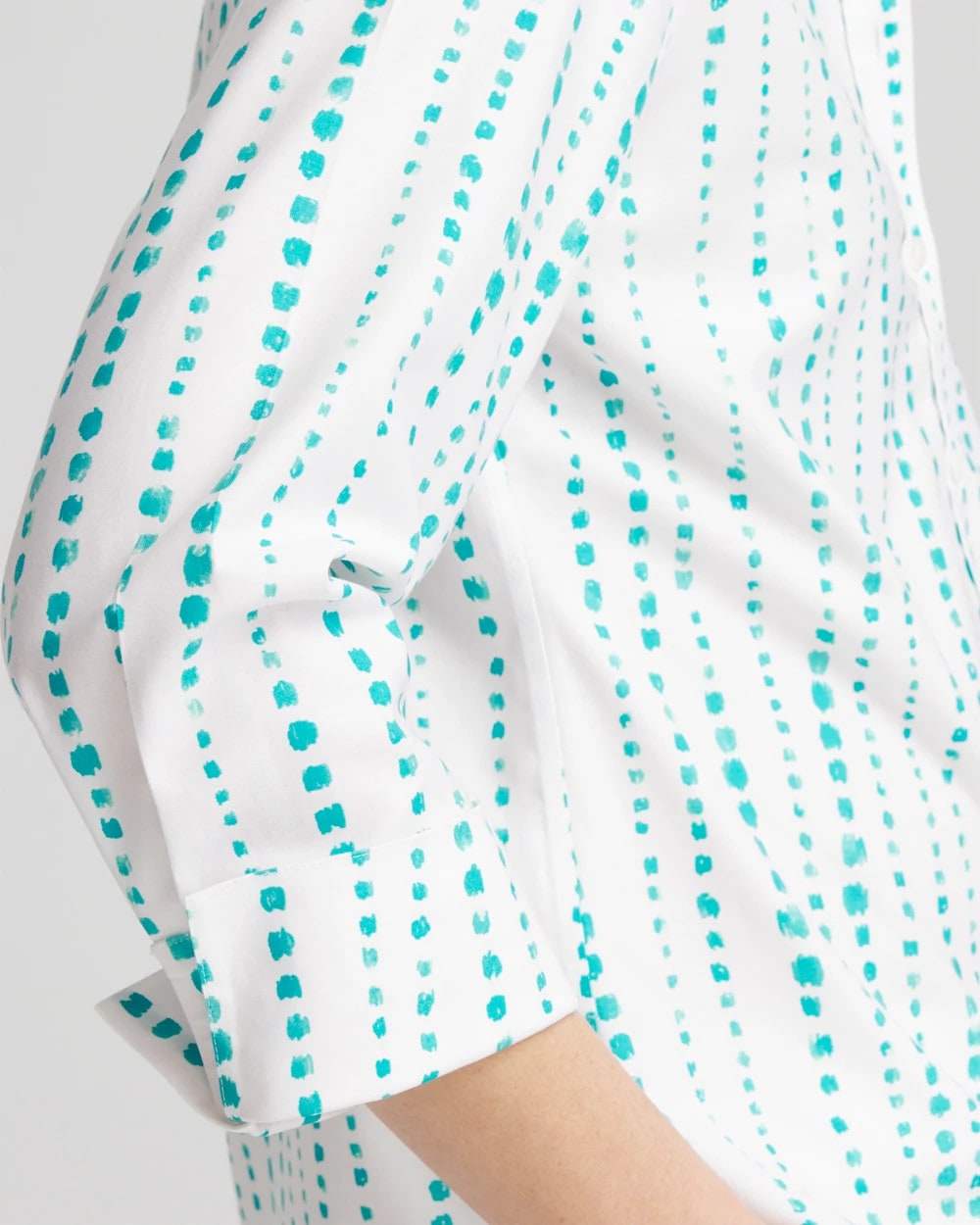 No Iron™ Sateen Bubble Print Shirt Seaspray - Chico's