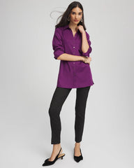 No Iron™ Novelty Button Tunic Purple Royale - Chico's
