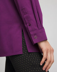 No Iron™ Novelty Button Tunic Purple Royale - Chico's