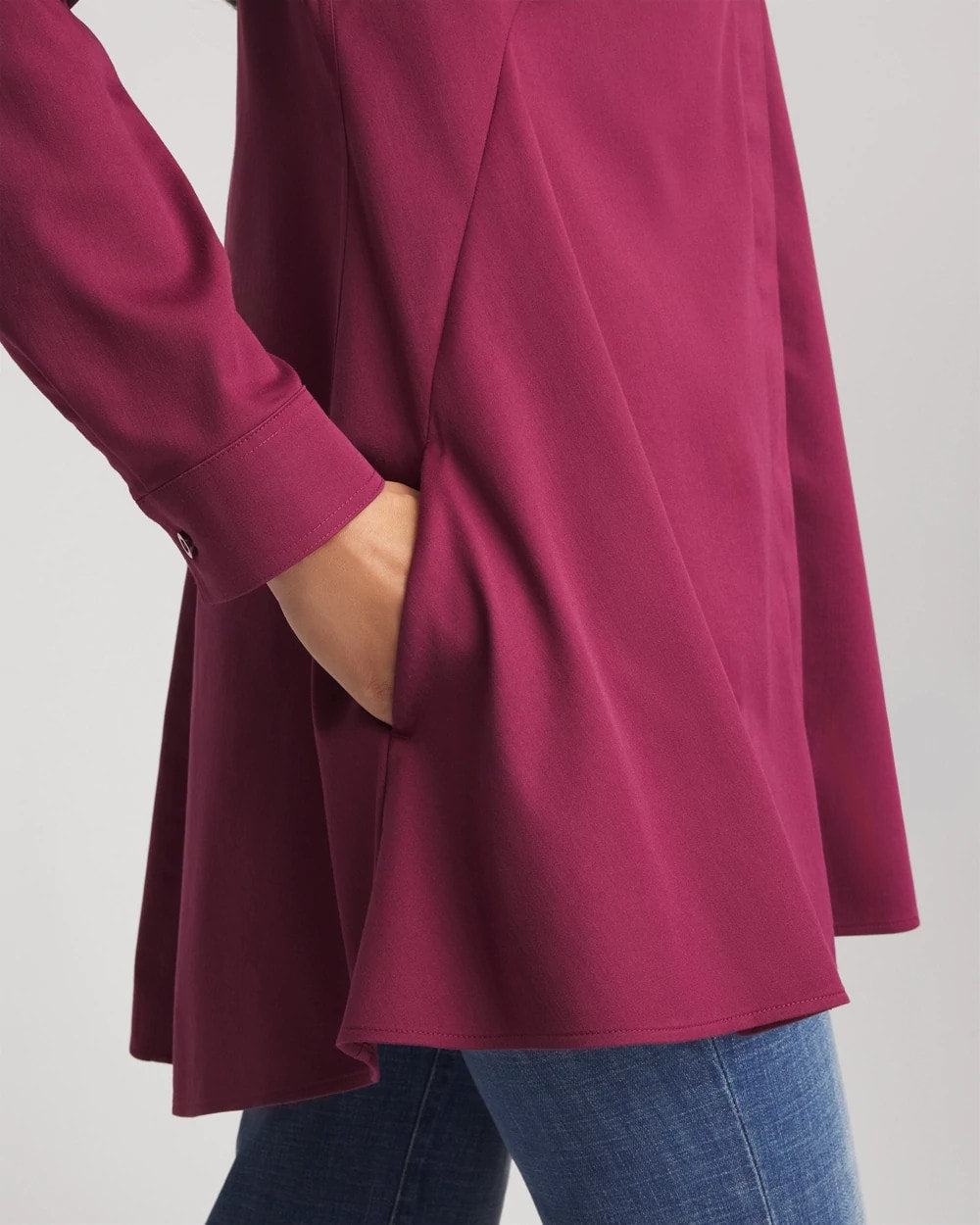 No Iron™ Pocketed Tunic Deep Chianti - Chico's