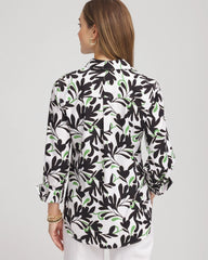 No Iron™ Abstract Floral Shirt Salted Lime - Chico's