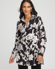 No Iron™ Bryne Bloom Stretch Tunic Black - Chico's