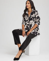 No Iron™ Bryne Bloom Stretch Tunic Black - Chico's