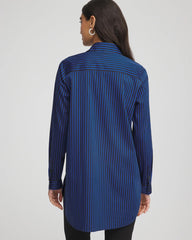 No Iron™ Slimming Striped Tunic Cobalt Stone - Chico's