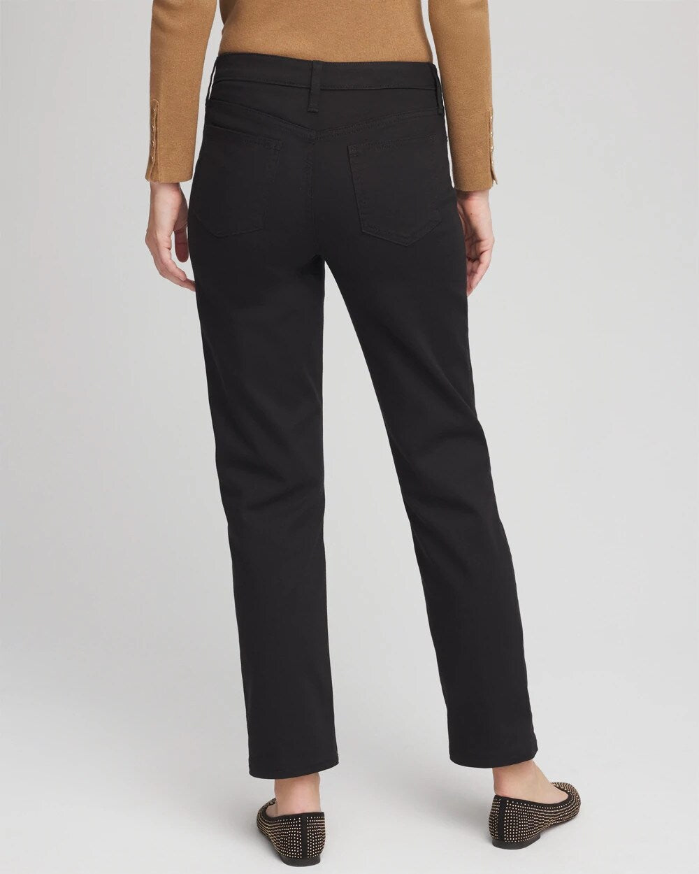 Girlfriend Straight Ankle Jeans Black - Chico's