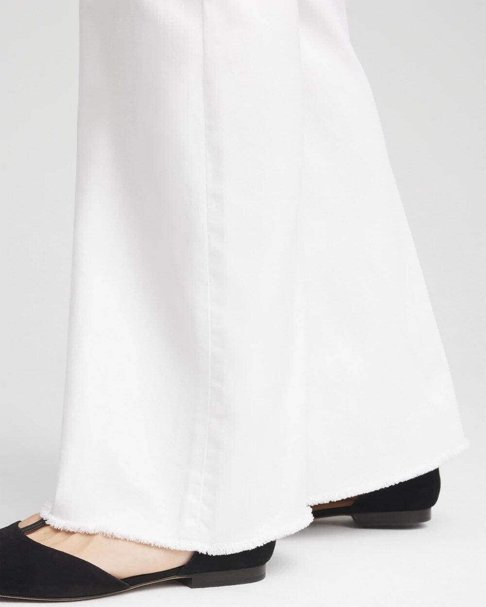 Girlfriend No Stain Frayed Flared Jeans Alabaster - Chico's