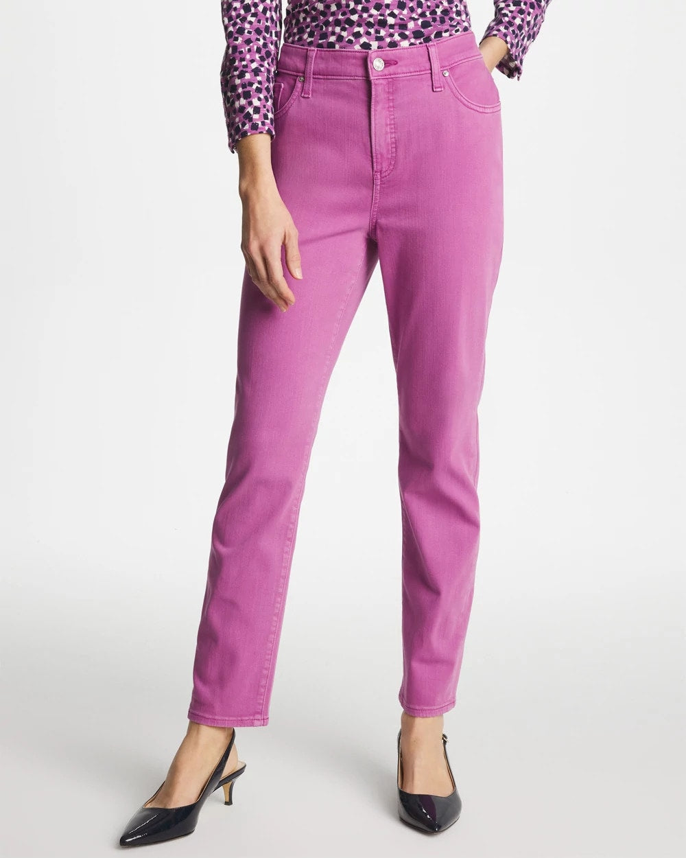 Girlfriend Slim Ankle Jeans Violet Shadow - Chico's