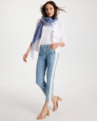 Girlfriend Ticking Stripe Crop Jeans Indigo - Chico's