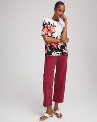 Girlfriend Wide-Leg Crop Jean Russet Red - Chico's