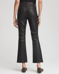 Coated Girlfriend Cropped Flared Jeans Black - Chico's