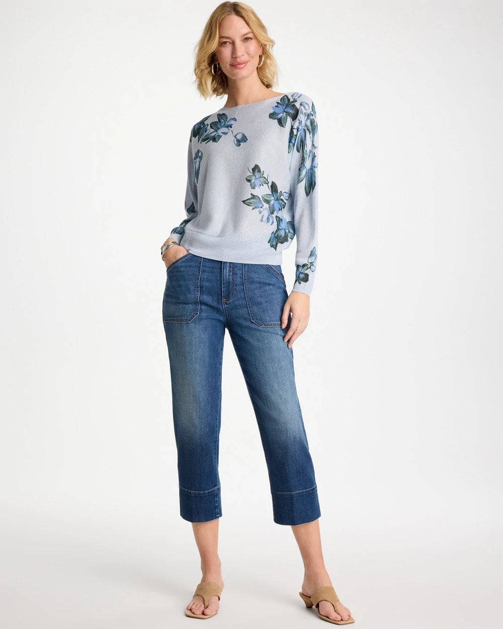 Straight Utility Crop Jean Suki Indigo - Chico's