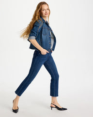 Petite Girlfriend Fray Hem Kick Flares Carina Indigo - Chico's