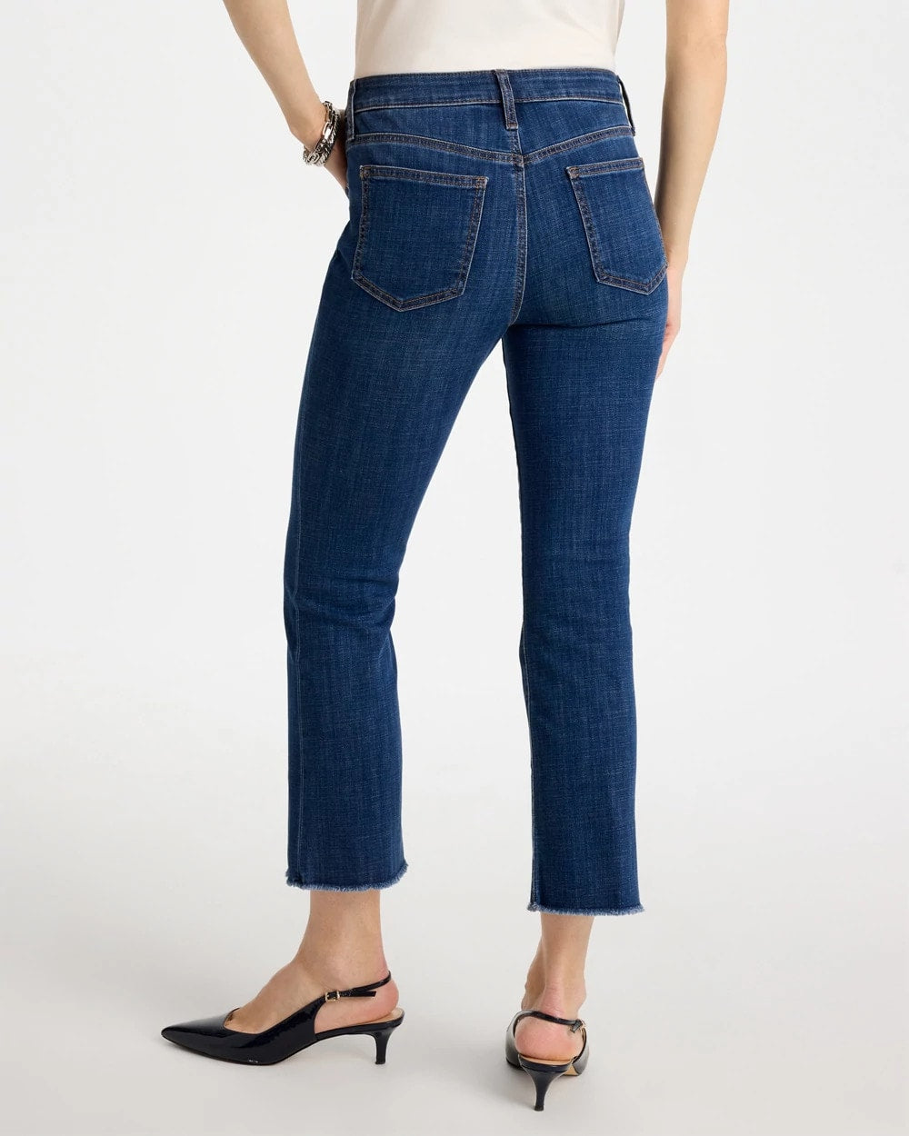 Petite Girlfriend Fray Hem Kick Flares Carina Indigo - Chico's