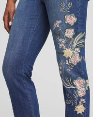 Appliqué Girlfriend Slim Ankle Jeans Dragon Road Indigo - Chico's