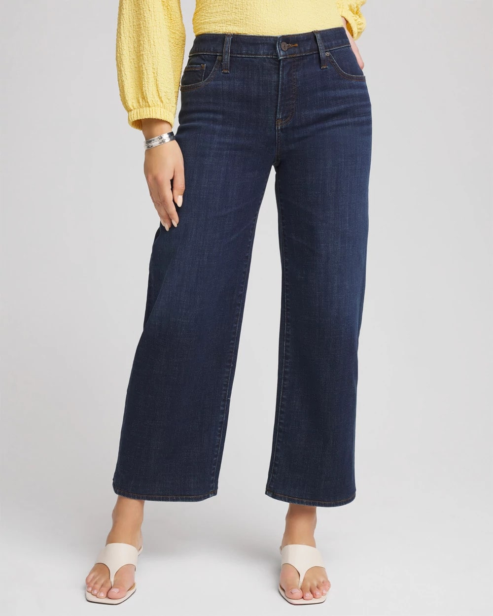 Girlfriend Wide-Leg Cropped Jean Dark Sapphire Indigo - Chico's